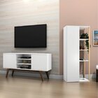 Conjunto Para Sala De Estar Com Rack Para Tv Até 65 Polegadas