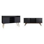 Conjunto Para Sala De Estar E Rack Para Tv Até 65 Polegadas E