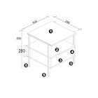 Conjunto Para Sala De Estar Mesa Lateral Estante E Aparador E