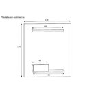 Conjunto Para Sala De Estar Painel Cachepô E Bar