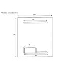 Conjunto Para Sala De Estar Painel Cachepô E Bar  Madeirado/p