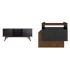 Conjunto Para Sala De Estar Rack E Aparador 2 Portas 1 Pratel