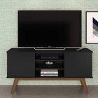 Conjunto Para Sala De Estar Rack E Aparador 2 Portas 2 Pratel