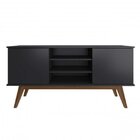 Conjunto Para Sala De Estar Rack E Aparador 2 Portas 2 Pratel