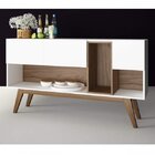 Conjunto Para Sala De Estar Rack E Aparador 3 Portas 1 Pratel