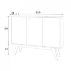 Conjunto Para Sala De Estar Rack E Aparador 3 Portas Blend Pr