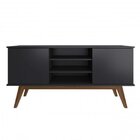 Conjunto Para Sala De Estar Rack E Aparador 3 Portas Blend Pr