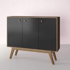 Conjunto Para Sala De Estar Rack E Aparador 3 Portas Blend Pr