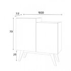 Conjunto Para Sala De Estar Rack E Buffet 2 Portas Modern Bra