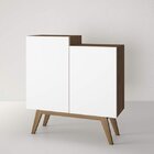 Conjunto Para Sala De Estar Rack E Buffet 2 Portas Modern Bra