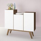 Conjunto Para Sala De Estar Rack E Buffet 3 Portas Elegance B