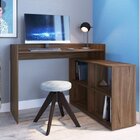 Conjunto Para Sala De Estar Rack E Escrivaninha Multiuso Pret