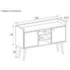 Conjunto Para Sala De Estar Rack Para Tv Até 48 Polegadas E B