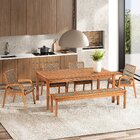 Conjunto Para Sala De Jantar 1 Mesa 1 Banco E 4 Cadeiras Traç