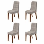 Conjunto Para Sala De Jantar 4 Cadeiras Estofadas Luar Frassi