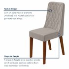 Conjunto Para Sala De Jantar 4 Cadeiras Estofadas Luar Frassi