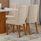 Conjunto Para Sala De Jantar 4 Cadeiras Estofadas Luar Frassi