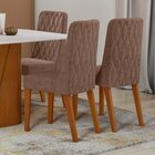Conjunto Para Sala De Jantar 4 Cadeiras Estofadas Luar Frassi