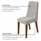 Conjunto Para Sala De Jantar 6 Cadeiras Estofadas Luar Frassi