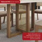 Conjunto Para Sala De Jantar 6 Cadeiras Natali Nature/caramel