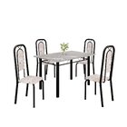 Conjunto Para Sala De Jantar Com 1 Mesa Granito E 4 Cadeiras