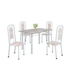 Conjunto Para Sala De Jantar Com 1 Mesa Granito E 4 Cadeiras