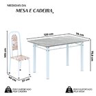 Conjunto Para Sala De Jantar Com 1 Mesa Granito E 4 Cadeiras