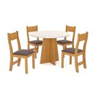 Conjunto Para Sala De Jantar Com 4 Cadeiras Athenas Mel/blond