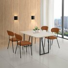 Conjunto Para Sala De Jantar Com 4 Cadeiras Betina Black / Te