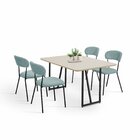 Conjunto Para Sala De Jantar Com 4 Cadeiras Betina Black / Ve