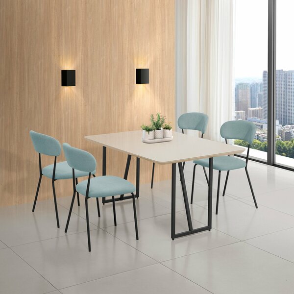 Conjunto Para Sala De Jantar Com 4 Cadeiras Betina Black / Ve