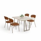 Conjunto Para Sala De Jantar Com 4 Cadeiras Betina Champagne