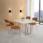 Conjunto Para Sala De Jantar Com 4 Cadeiras Betina Champagne