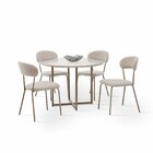 Conjunto Para Sala De Jantar Com 4 Cadeiras Ditalia Fendi / B