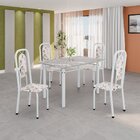 Conjunto Para Sala De Jantar Com 4 Cadeiras Lara Arabesco / B