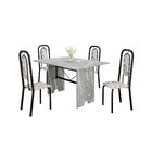 Conjunto Para Sala De Jantar Com 4 Cadeiras Lara Arabesco / P