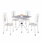 Conjunto Para Sala De Jantar Com 4 Cadeiras Lívia Arabesco/ B