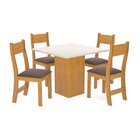 Conjunto Para Sala De Jantar Com 4 Cadeiras Merlin Mel/blonde