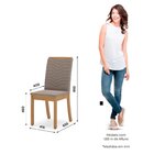 Conjunto Para Sala De Jantar Com 4 Cadeiras Orus Nature/off W