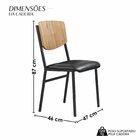 Conjunto Para Sala De Jantar Com 6 Cadeiras Confort Preto Fos