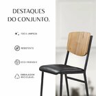Conjunto Para Sala De Jantar Com 6 Cadeiras Confort Preto Fos