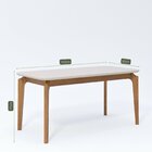 Conjunto Para Sala De Jantar Com 6 Cadeiras Ficus Off White /