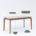 Conjunto Para Sala De Jantar Com 6 Cadeiras Ficus Off White /