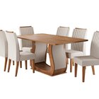 Conjunto Para Sala De Jantar Com 6 Cadeiras Inspirare Bege/mel
