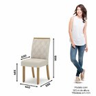 Conjunto Para Sala De Jantar Com 6 Cadeiras Lins Nature/off W