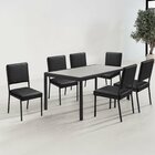 Conjunto Para Sala De Jantar Com 6 Cadeiras Lisboa Preto Fosco