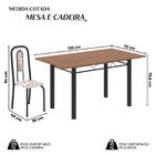 Conjunto Para Sala De Jantar Com 6 Cadeiras Lívia Bege / Preto