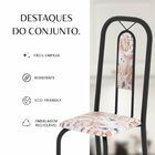 Conjunto Para Sala De Jantar Com 6 Cadeiras Lívia Bege / Preto