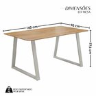 Conjunto Para Sala De Jantar Com 6 Cadeiras Londres Champanhe