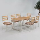 Conjunto Para Sala De Jantar Com 6 Cadeiras Londres Champanhe